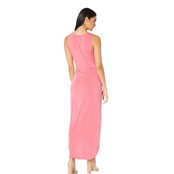 NWOT Young, Fabulous & Broke Renata Dress Pink/Mauve Color Tie Front High-Low - Picture 3 of 10
